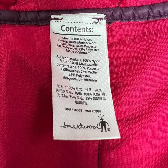 Smartwool PhD Smartloft Puffer Skirt Womens XS Purple Insulated Snap Button Up - Picture 10 of 12